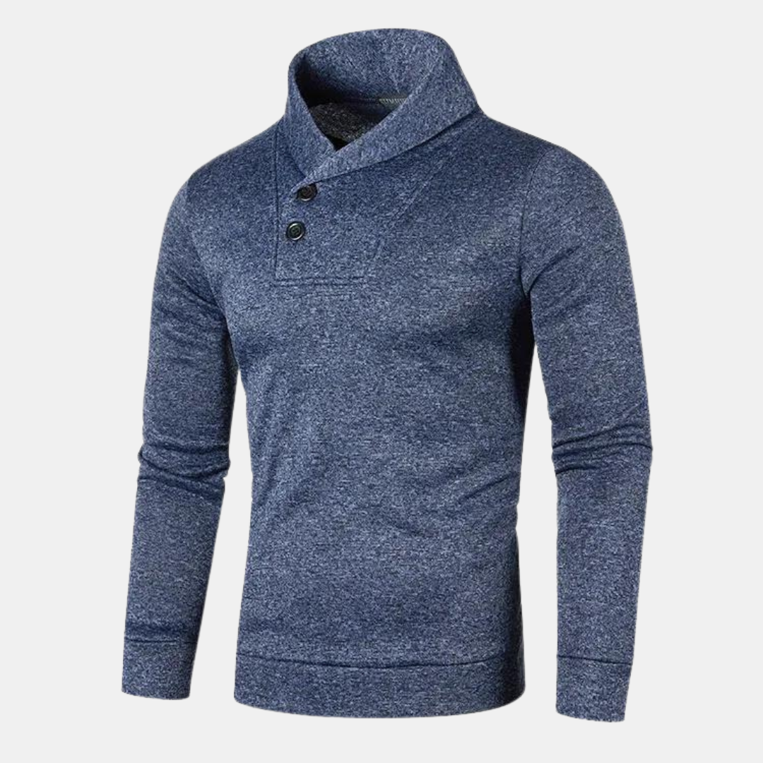 MORVIK™ | WARME CASUAL TRUI MET HALVE COL HEREN
