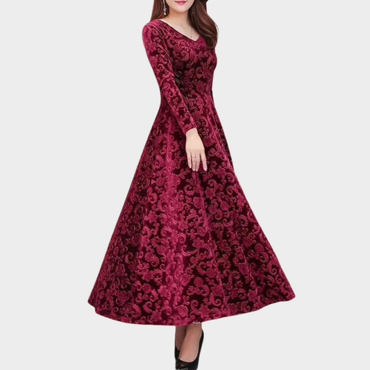 ROSE™ | LANGE FLUWELEN JURK DAMES