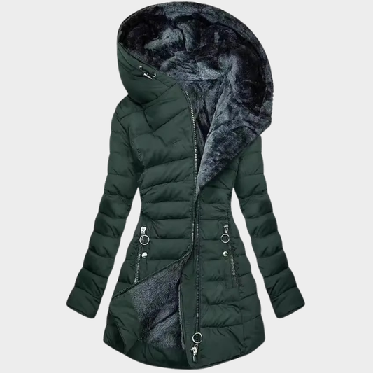 WOMANDY™ | LANGE GEVOERDE WINTERJAS CAPUCHON DAMES